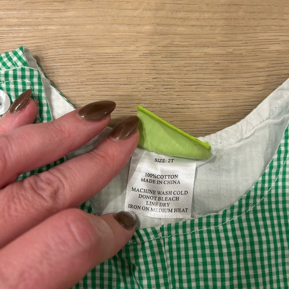 Green Checkered Kids Jumper - Picture 3 of 3